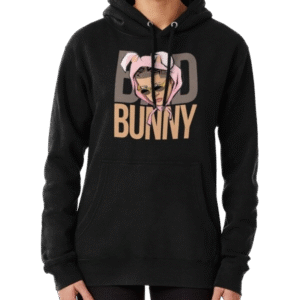 Black Bad Bunny Pullover Hoodie