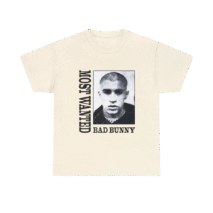 BAD BUNNY X MOST WANTED TOUR DATES NATURAL COTTON TEE