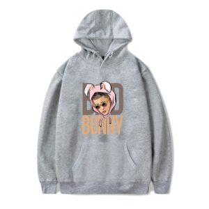 Bad Bunny Face Printed Hoodie