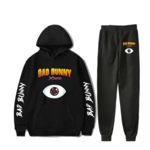 Bad Bunny Men’s Tracksuit Set – Hip Hop Sportswear