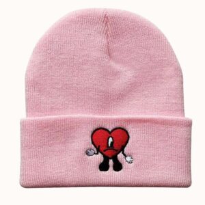 Fashion Bad Bunny Casual Beanies Pink