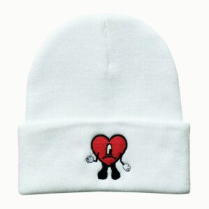 Fashion Bad Bunny Casual White Beanies