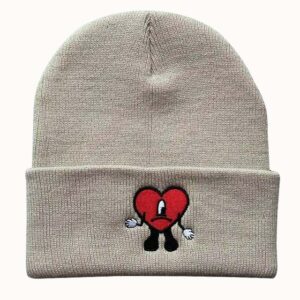 Fashion Bad Bunny Casual Beanies Khaki
