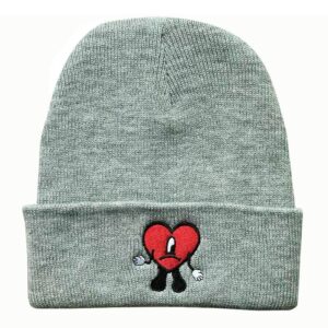 Fashion Bad Bunny Casual Gray Beanies