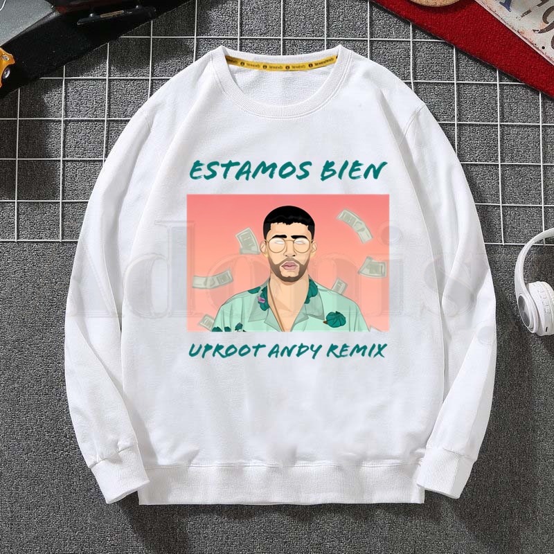 Bad Bunny Sweatshirts - Sweatshirt Bad Bunny Estamos Bien 6 Bad Bunny Sweatshirts - Sweatshirt Bad Bunny Estamos Bien 6
